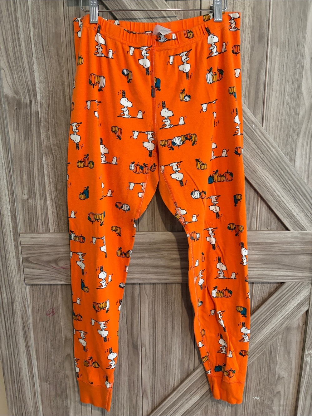 Hanna Andersson Orange Snoopy Pumpkin Pajama Pants Peanuts